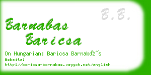 barnabas baricsa business card